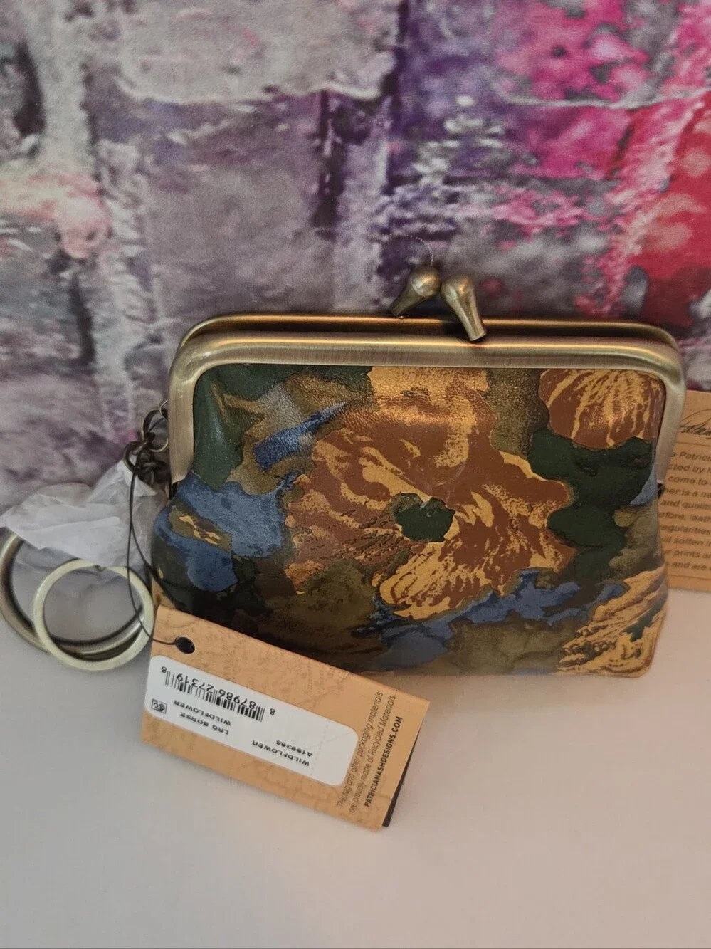 Patricia Nash Floral Coin Purse With Kisslock NWT